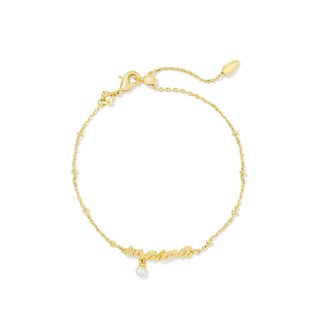 KENDRA SCOTT DESIGN Mama Script Delicate Chain Bracelet in Gold