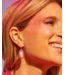 Framed Gold Tessa Stud Earrings in Luster Rose Pink Kyocera Opal