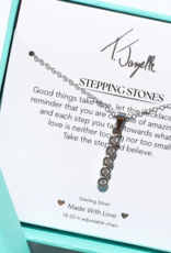 TJAZELLE Stepping Stones Charm Necklace in Silver