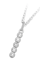 TJAZELLE Stepping Stones Charm Necklace in Silver