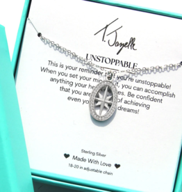 TJAZELLE Unstoppable Charm Necklace in Silver