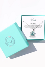 TJAZELLE Larimar Paw Charm Necklace in Silver TJAZELLE Larimar Paw Charm Necklace in Silver