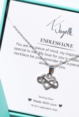 TJAZELLE Endless Love Charm Necklace in Silver TJAZELLE Endless Love Charm Necklace in Silver