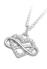 TJAZELLE Endless Love Charm Necklace in Silver TJAZELLE Endless Love Charm Necklace in Silver