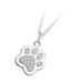 Paw Charm Necklace in Silver
