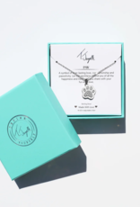 TJAZELLE Paw Charm Necklace in Silver