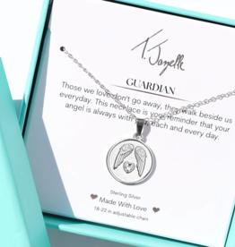 TJAZELLE Guardian Charm Necklace in Silver