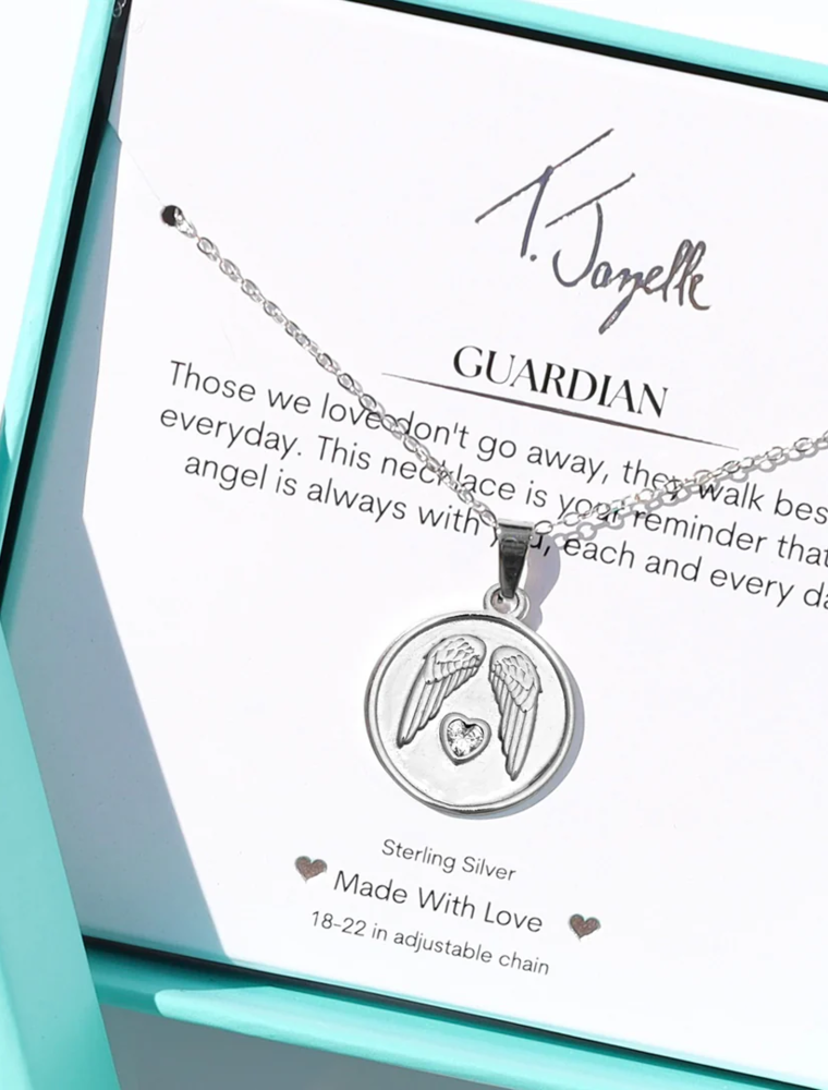 TJAZELLE Guardian Charm Necklace in Silver