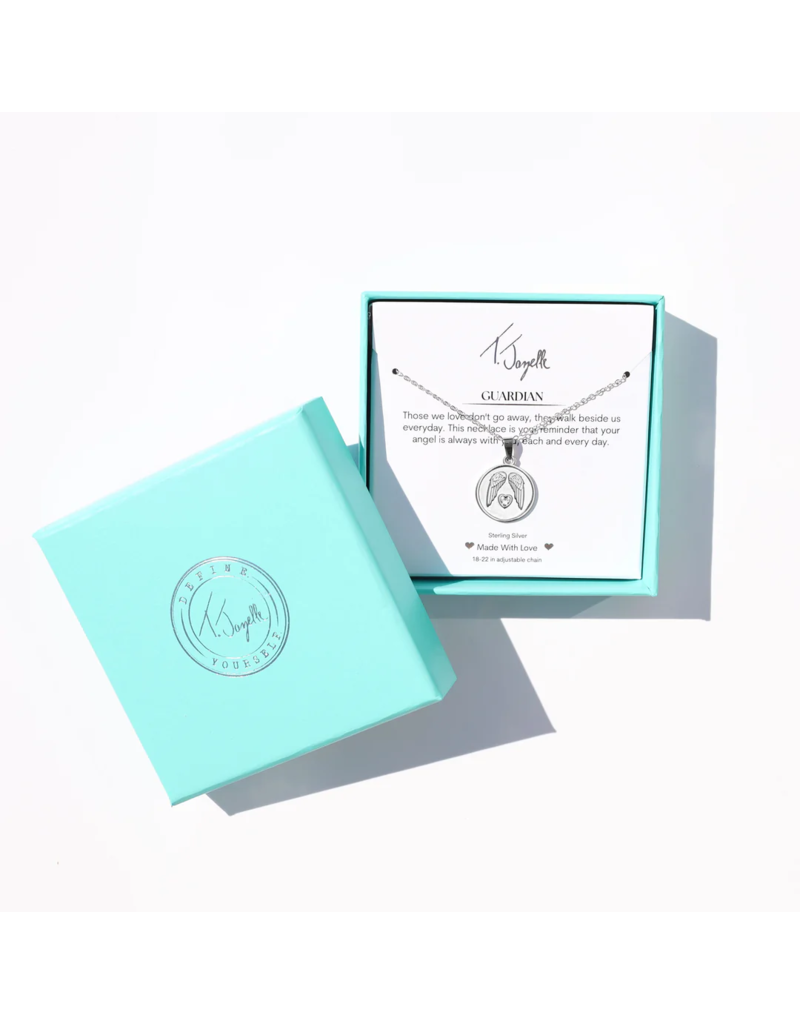 TJAZELLE Guardian Charm Necklace in Silver