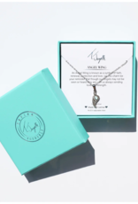 TJAZELLE Larimar Angel Blessings Charm Necklace in Silver