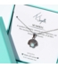 Larimar Seashell Charm Necklace in Silver
