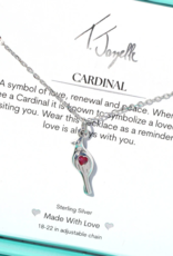 TJAZELLE Cardinal Charm Necklace in Silver TJAZELLE Cardinal Charm Necklace in Silver