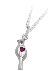 TJAZELLE Cardinal Charm Necklace in Silver TJAZELLE Cardinal Charm Necklace in Silver