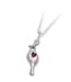 Cardinal Charm Necklace in Silver