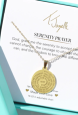 TJAZELLE Serenity Prayer Charm Necklace in Gold TJAZELLE Serenity Prayer Charm Necklace in Gold