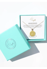 TJAZELLE Serenity Prayer Charm Necklace in Gold TJAZELLE Serenity Prayer Charm Necklace in Gold