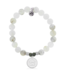 Home Is Where The Heart Is Bracelet in White Chalcedony & Silver