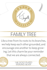 TJAZELLE Family Tree Bracelet in Aqua Fire Agate & Gold TJAZELLE Family Tree Bracelet in Aqua Fire Agate & Gold