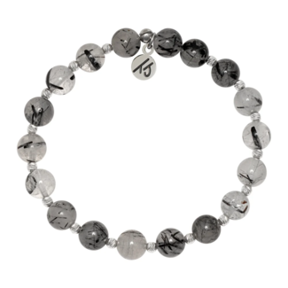 TJAZELLE Mindfulness Bracelet in Rutilated Quartz & Silver