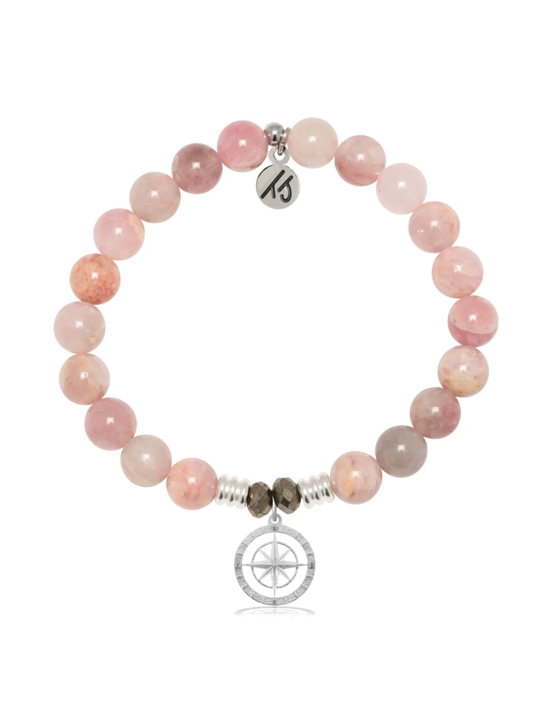 TJAZELLE Compass Rose Bracelet in Madagascar Quartz & Silver