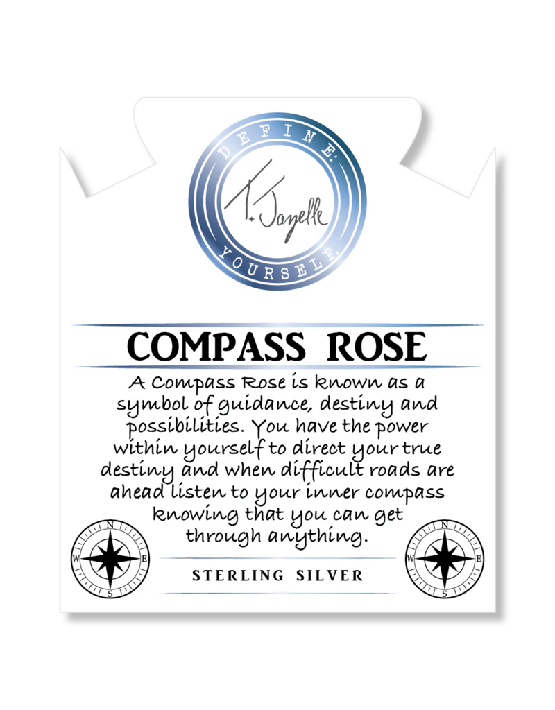 TJAZELLE Compass Rose Bracelet in Madagascar Quartz & Silver