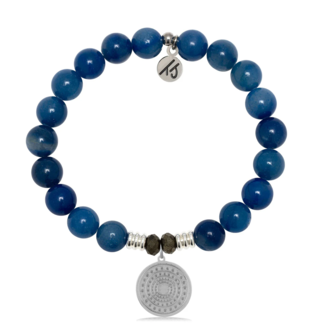 TJAZELLE Family Circle Bracelet in Blue Aventurine & Silver