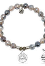 TJAZELLE Guardian Bracelet in Storm Agate & Silver