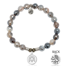 TJAZELLE Guardian Bracelet in Storm Agate & Silver