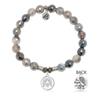 TJAZELLE Guardian Bracelet in Storm Agate & Silver