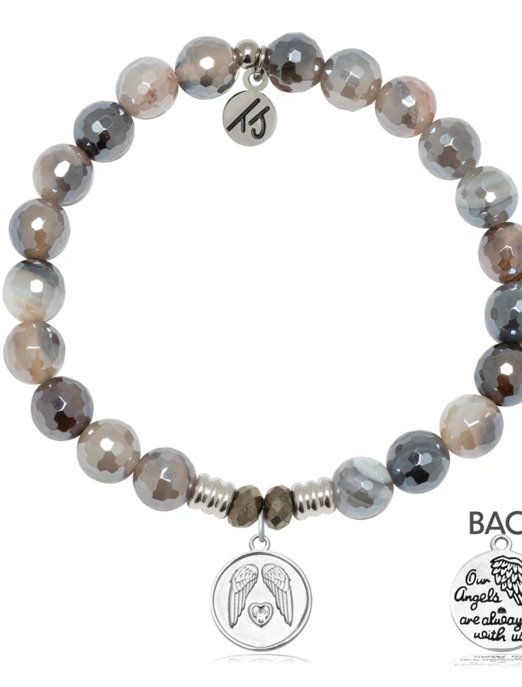 TJAZELLE Guardian Bracelet in Storm Agate & Silver