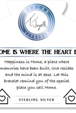 TJAZELLE Home Is Where The Heart Is Bracelet in Sand Moonstone & Silver TJAZELLE Home Is Where The Heart Is Bracelet in Sand Moonstone & Silver