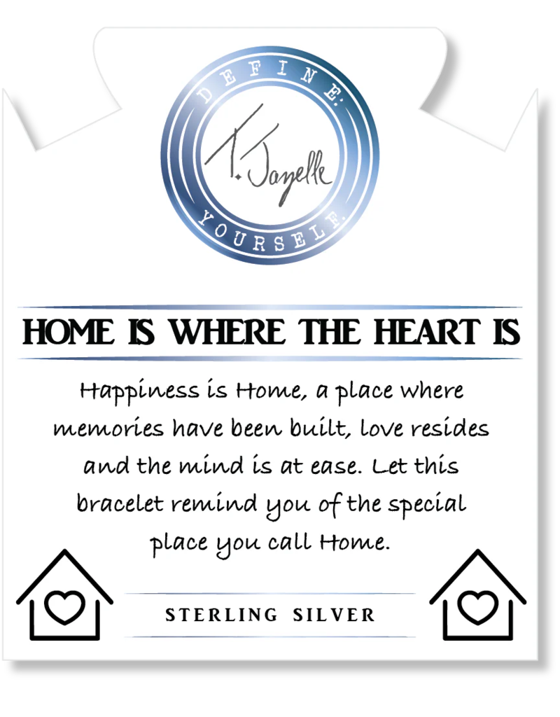 TJAZELLE Home Is Where The Heart Is Bracelet in Sand Moonstone & Silver
