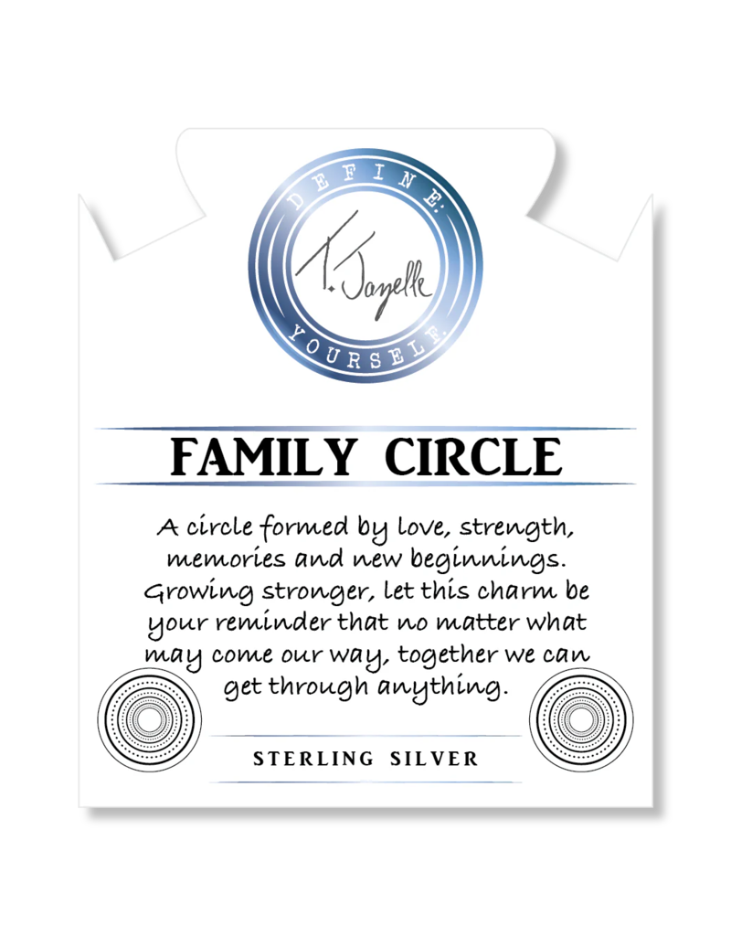 TJAZELLE Family Circle Bracelet in Sand Moonstone & Silver