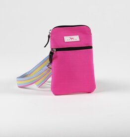 SCOUT Poly Pocket Woven Crossbody in Neon Pink
