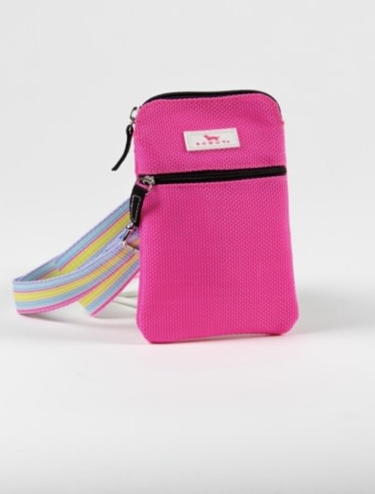 SCOUT Poly Pocket Woven Crossbody in Neon Pink