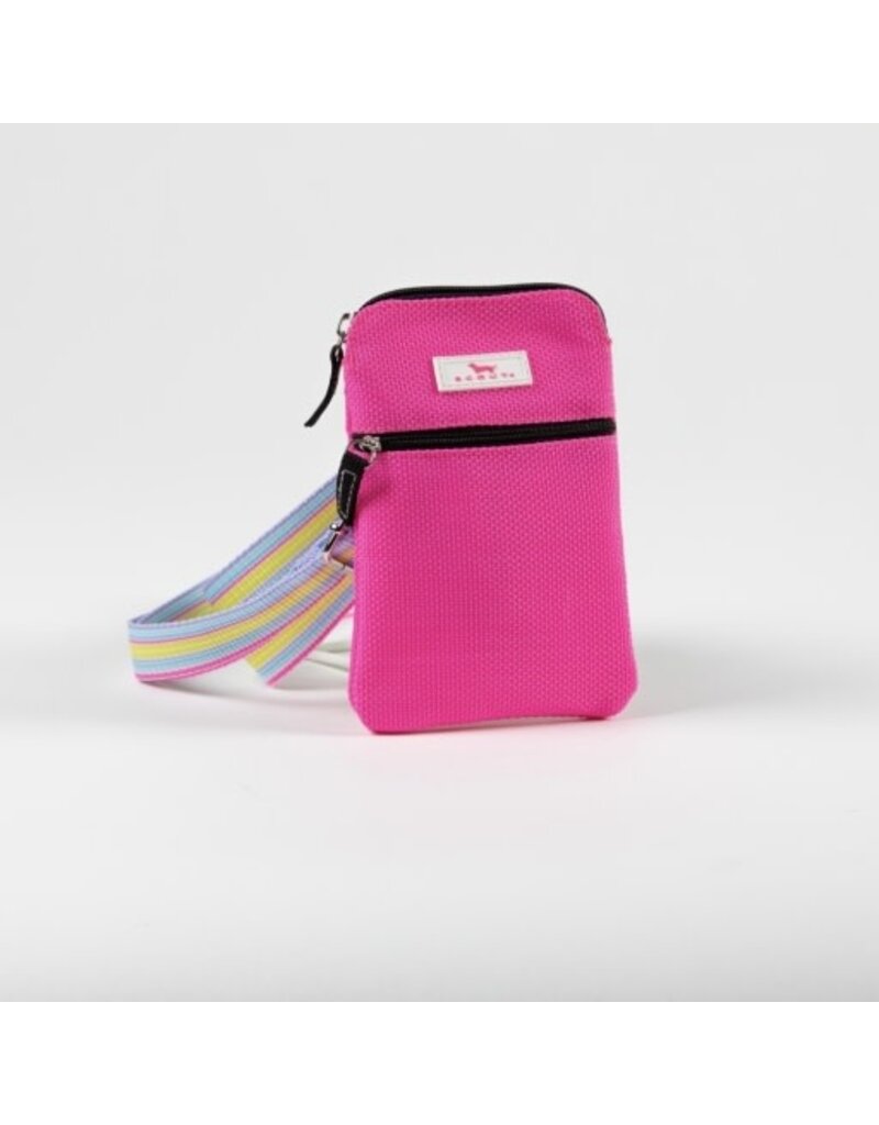 SCOUT Poly Pocket Woven Crossbody in Neon Pink