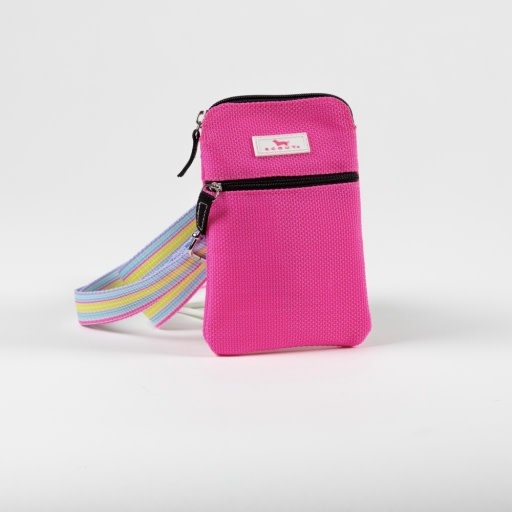 SCOUT Poly Pocket Woven Crossbody in Neon Pink