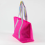 Joyride Large Woven Tote Bag in Neon Pink