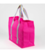 Roadtripper Medium Woven Tote Bag in Neon Pink