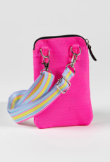 SCOUT Poly Pocket Woven Crossbody in Neon Pink