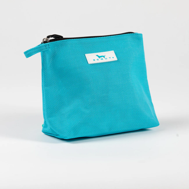 Go Getter Medium Woven Pouch in Pool Blue