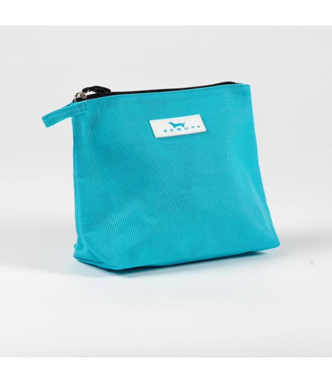 Go Getter Medium Woven Pouch in Pool Blue