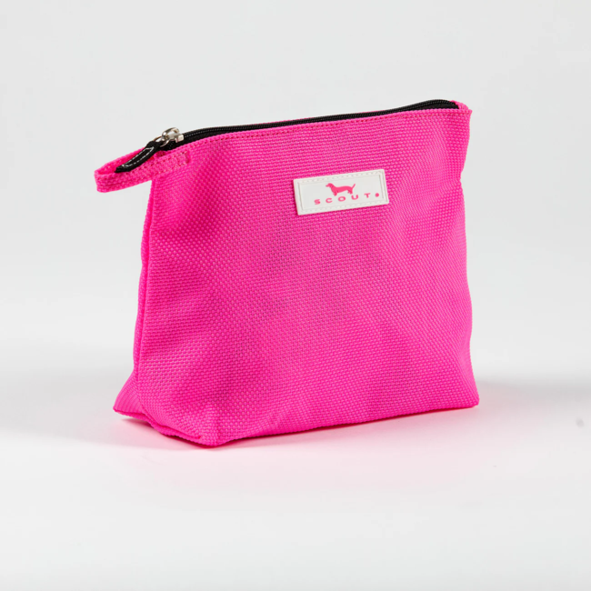 Go Getter Medium Woven Pouch in Neon Pink