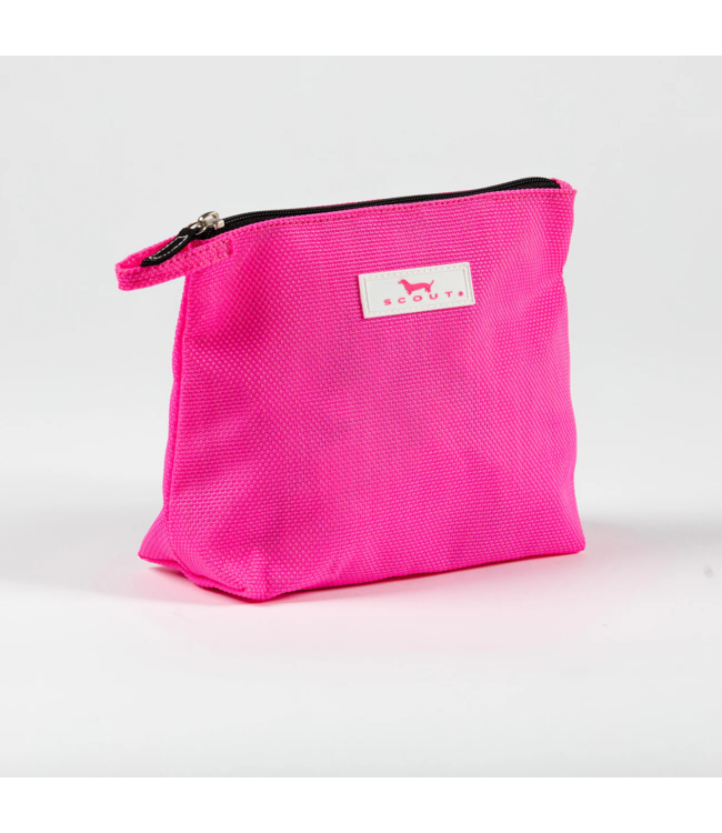 Go Getter Medium Woven Pouch in Neon Pink