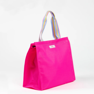 SCOUT Cold Shoulder Large Woven Cooler Tote in Neon Pink