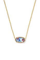 KENDRA SCOTT DESIGN Elisa Gold Pendant Necklace in Red White Blue Illusion