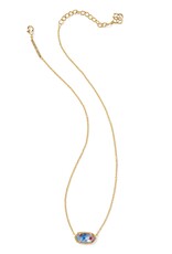 KENDRA SCOTT DESIGN Elisa Gold Pendant Necklace in Red White Blue Illusion