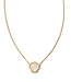 Brynne Gold Shell Short Pendant Necklace in Ivory Mother-of-Pearl