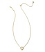 Brynne Gold Shell Short Pendant Necklace in Ivory Mother-of-Pearl
