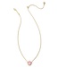 Brynne Gold Shell Short Pendant Necklace in Blush Ivory Mother-of-Pearl